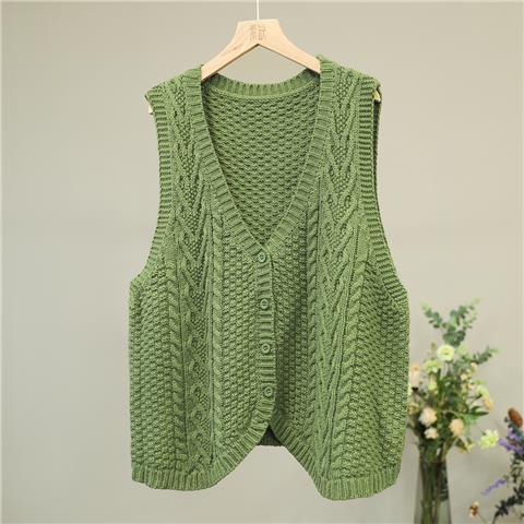 金彩潼星搭配毛衣的短款纯色针织马甲背心2024年春秋时尚女士坎肩常规