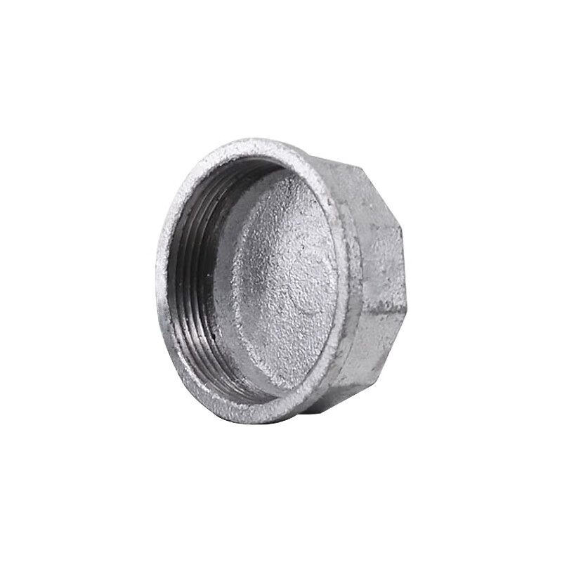 镀锌玛钢内丝管帽 水暖消防管件配件堵头内牙螺纹管堵丝堵漏堵帽铁塞