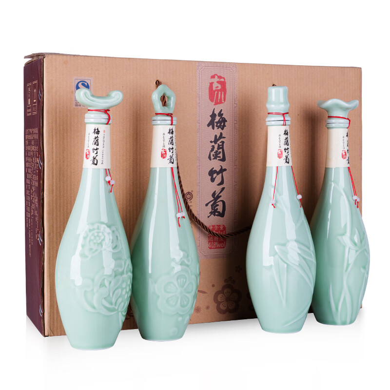 古川川派浓香型白酒40 8度梅兰竹菊480ml 4瓶礼盒版 虎窝购