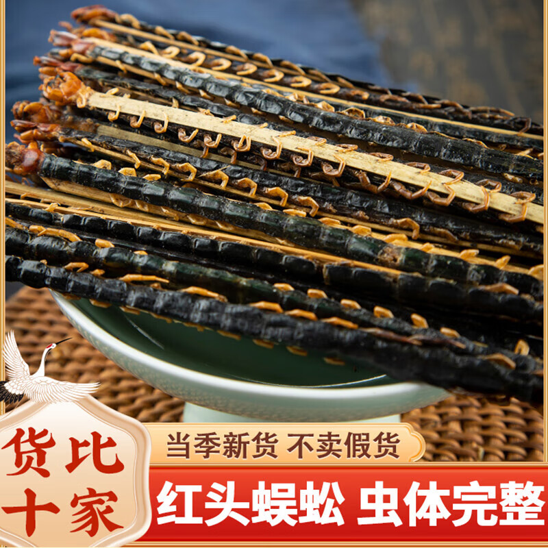 头干货中药材非粉吴公全虫泡酒干全蝎 精选深山红头蜈蚣12cm(10条装)