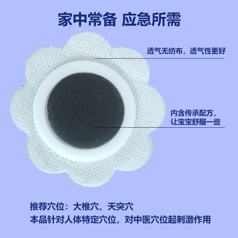 圣孟堂小儿感冒贴 宝宝流鼻涕鼻塞打喷嚏鼻子不通气咳嗽感冒发烧退热贴 1盒试用装【不划算 贵在运费】6贴/盒