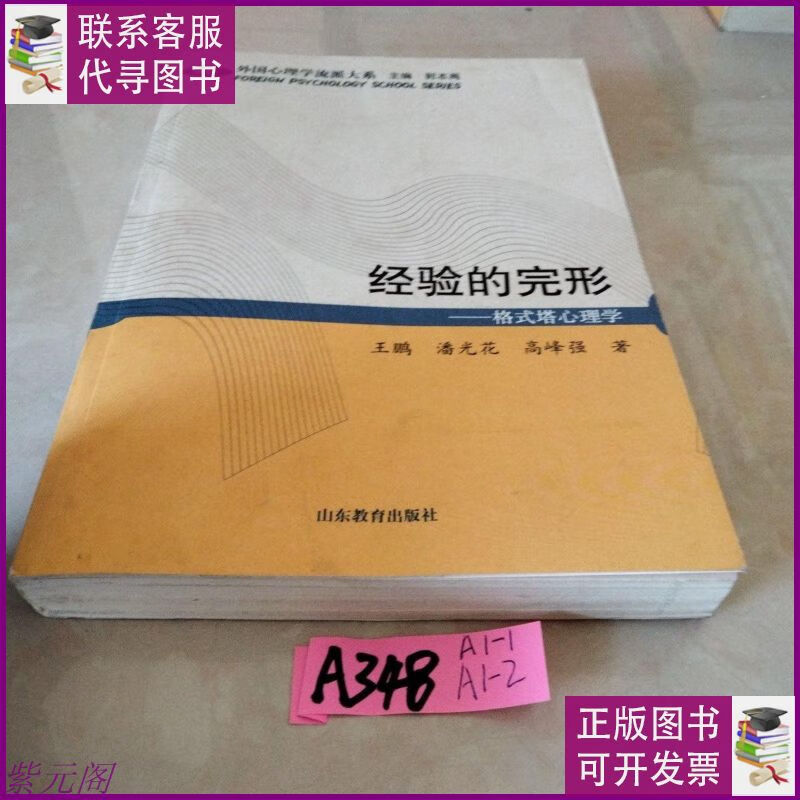经验的完形:格式塔心理学 山东教育出版社二手9成新
