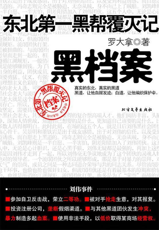 【正版图书】黑档案 罗大拿 著 北方文艺出版社(单册)