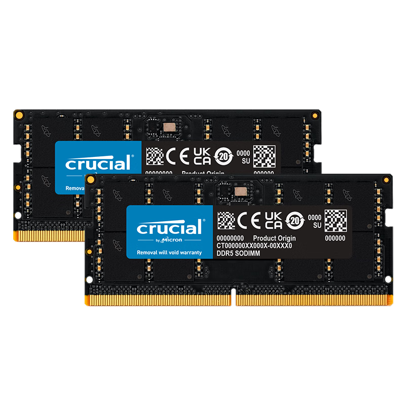 Ӣcrucial��64GB��32GB��2��DDR5 5600 �ʼǱ��ڴ��� ���⣨ԭþ�⣩ԭ������ AI�������