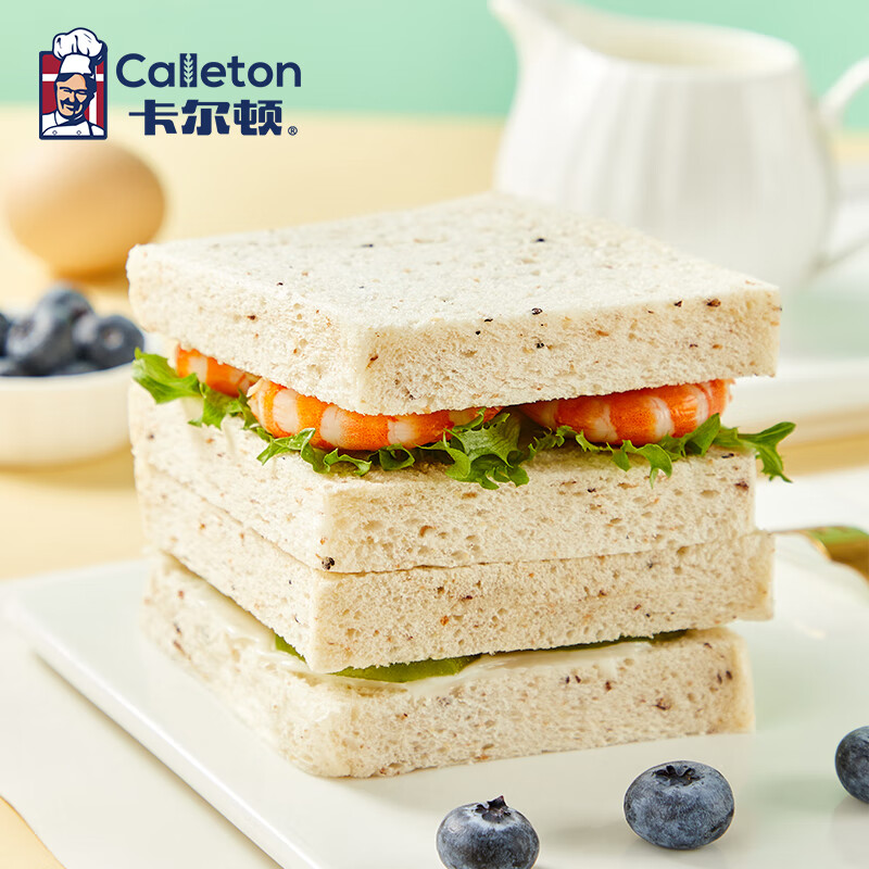 卡尔顿 藜麦无边吐司面包420g 9.95元