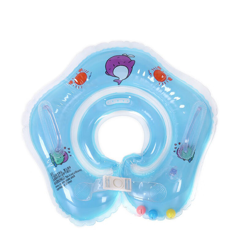 kolily婴儿游泳圈新生儿宝宝颈圈脖圈儿童腋下圈洗澡用具 蓝色脖圈（建议0-10个月）