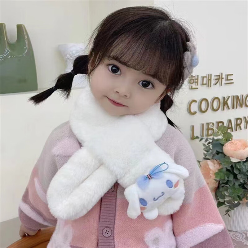 秋冬三丽鸥儿童围巾卡通韩系可爱保暖毛绒宝宝围脖女防寒批发 儿童