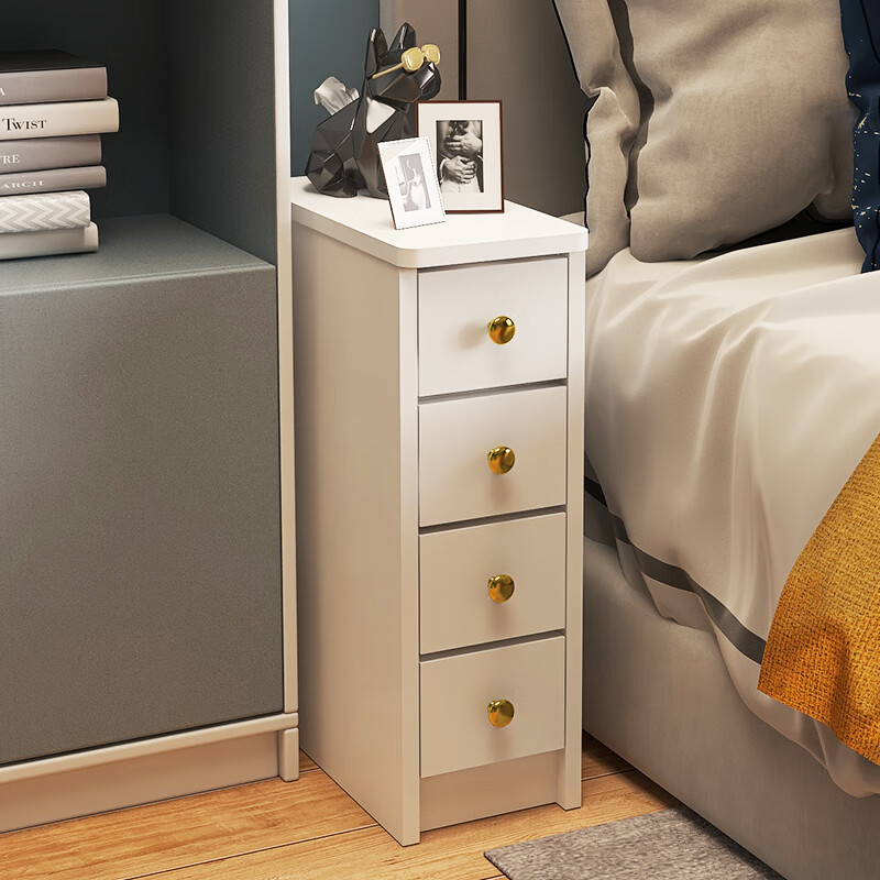 生态宜家床头柜迷你小型轻奢超窄款粉色可爱小柜子尺寸定制20/25/30cm