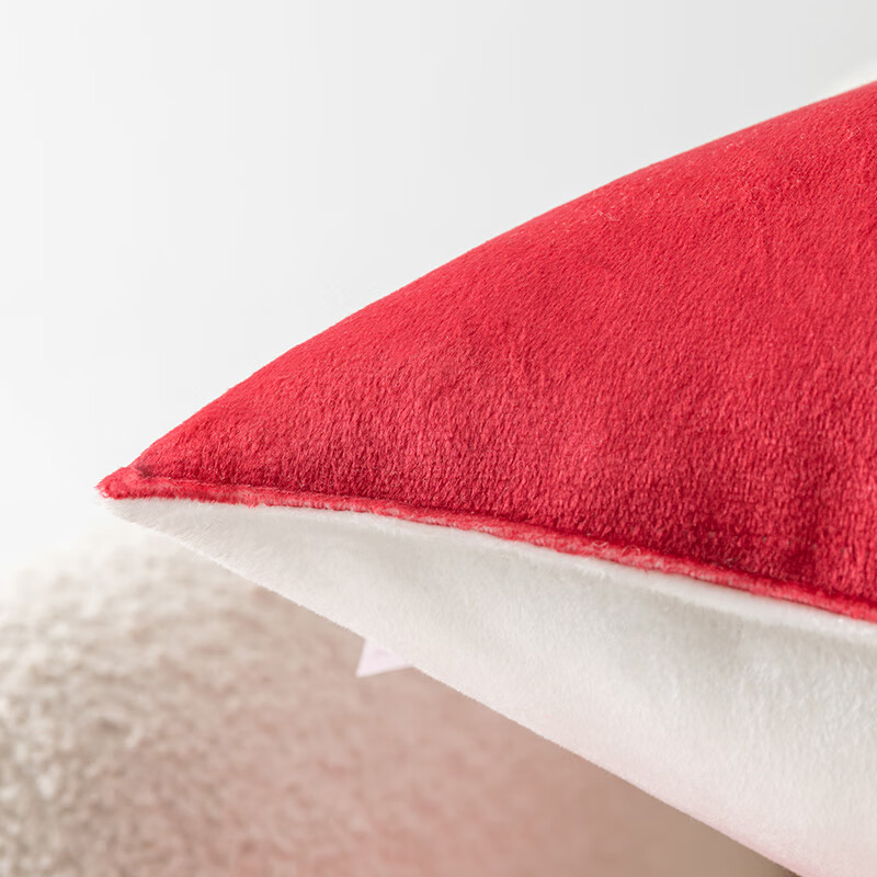 可口可乐水晶绒抱枕办公室午睡沙发靠垫车用腰靠枕 怦然心动 35cm*35cm 含枕芯 一对装