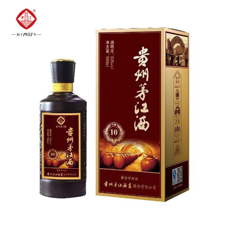 茅江贵州茅江酒窖藏十 53度500ml 53%vol 500ml 1瓶