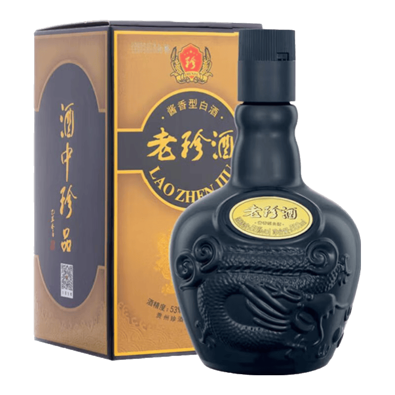 珍酒【原装保真】老珍酒 酱香型白酒 纯粮白酒 口粮酒 原装正品 53度 500mL 1瓶 单瓶装