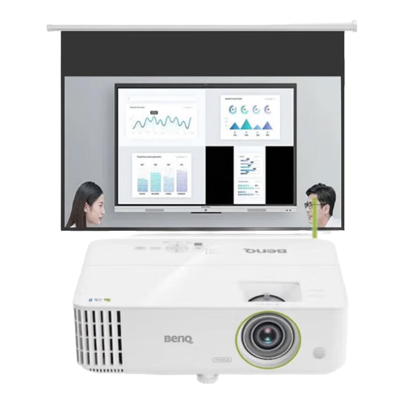 BenQͶӰܰ칫ûҽѧ֧3DͶӰ߶ѵרôĻװһ E5851080P 3800 +150ײ˵綯Ļ+حŰװ