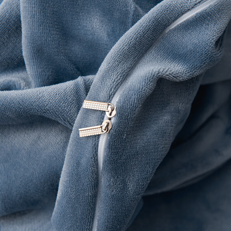 恒源祥 被套 秋冬双面牛奶绒被罩学生宿舍单件防静电加厚保暖床上用品 牛奶绒纯色被套-宾利蓝 150*200cm