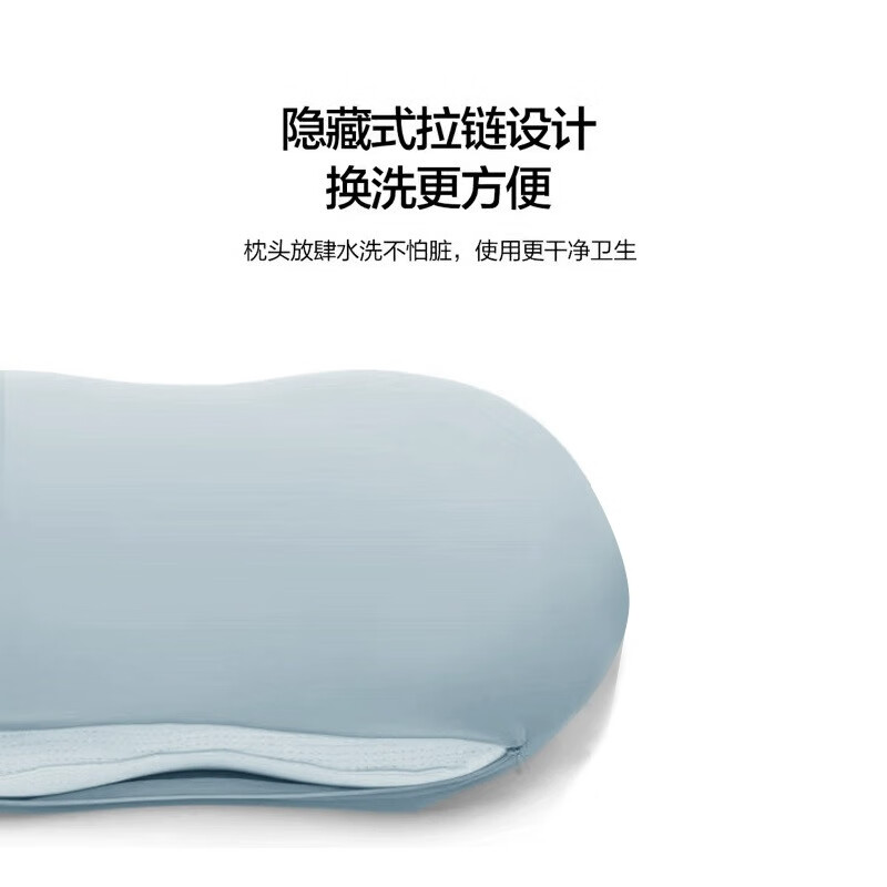 内野云柔护梦记忆枕头慢回弹护颈枕枕芯内胆高密度护颈辅助睡眠A类 浅蓝色【单只装】10cm高枕 39x68x10cm