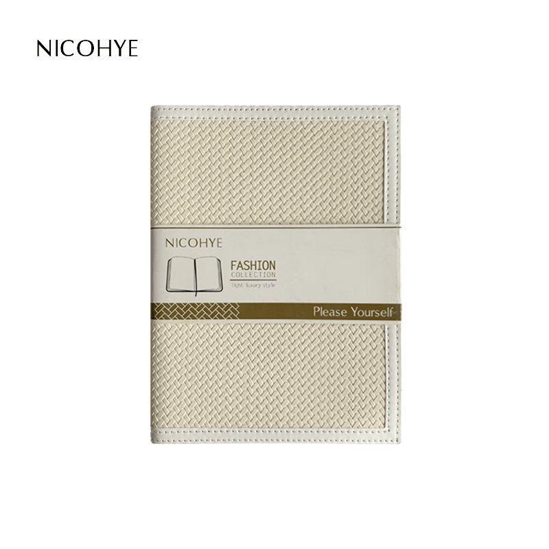 NICOHYE 高级简约A5横线点阵方格笔记本本子 商务办公高档本子 伴手礼 企业定制 珍珠白（点阵内页）