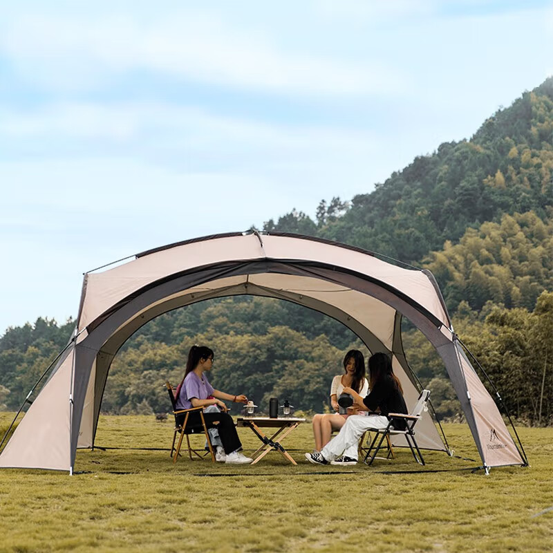 山之客户外露营穹顶天幕帐篷野营多人大容量轻量化防晒防雨遮阳棚
