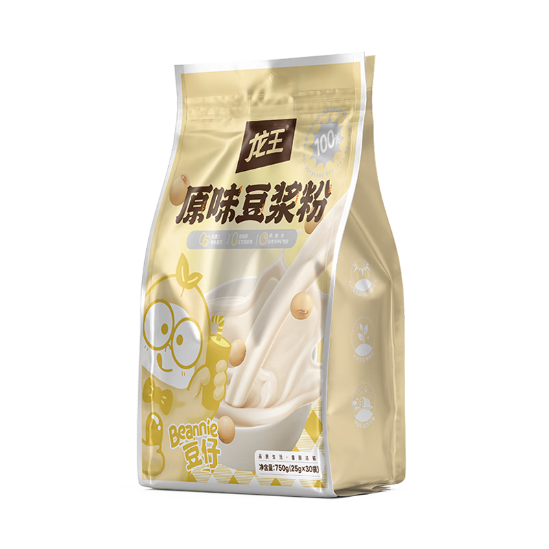 龍王豆?jié){粉原味750克學(xué)生營(yíng)養(yǎng)早餐沖飲高蛋白25g*30條獨(dú)立包裝代餐