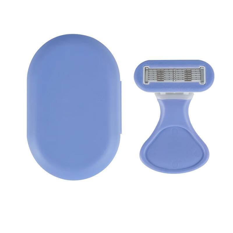 【直发】女士手动刮毛刀6层刀片剃毛刀 腋毛腿毛私密处小贝壳收纳 紫色（1个装）