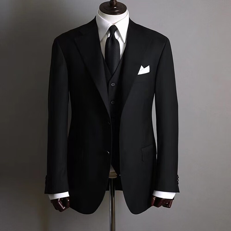 huacx上海高端西装定制男手工新郎结婚礼服商务套装量身定做西服订做
