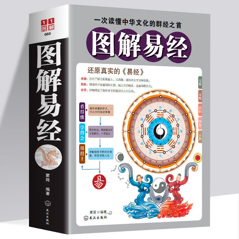图解易经全解易经六十四卦易经书周易全书风水古书风水学书籍 图解