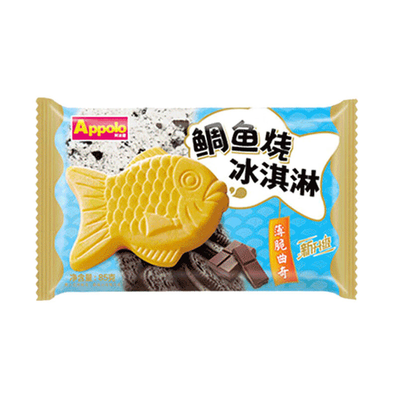 阿波罗(appolo)【15支】阿波罗鲷鱼烧冰淇淋薄脆曲奇威化网红雪糕抹茶