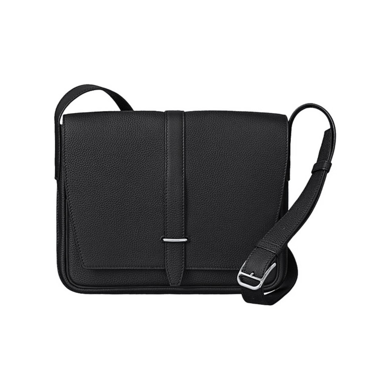 爱马仕(hermes)男包steve light 银扣togo小牛皮时尚邮差包斜挎单肩包