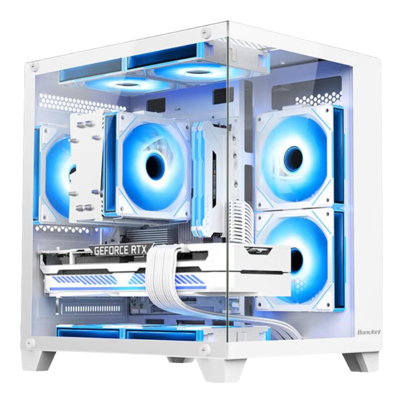 ���ڲ��������Σ�Huntkey��V320���� ȫ���溣�������� ̨ʽ���Ի��䣨˫��ֻ�����/���ҷ���/240ˮ��/7����λ/M-ATX���� �� V320����ȫ����-��ɫ