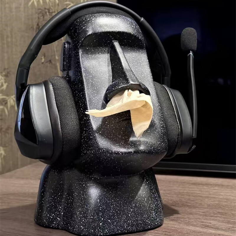 吉罗拉头戴式耳机架多功能电脑支挂颈耳麦收纳挂架游戏耳机托创意桌面旋 鼻涕款黑色