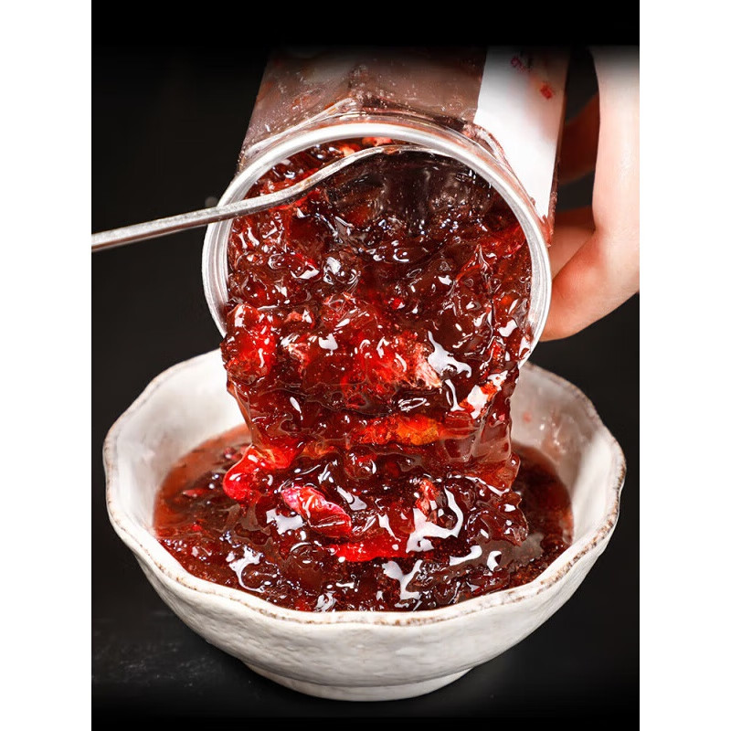 虎钢馋西瓜味的童话云南玫瑰花酱蜂蜜玫瑰酱食用花酿鲜花果酱夹面包