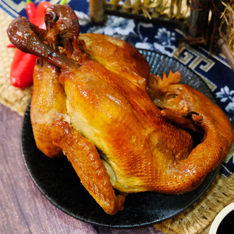 翼若天云东北熏鸡老式传统烧鸡大北方特产即食小吃烤鸡整只手撕鸡