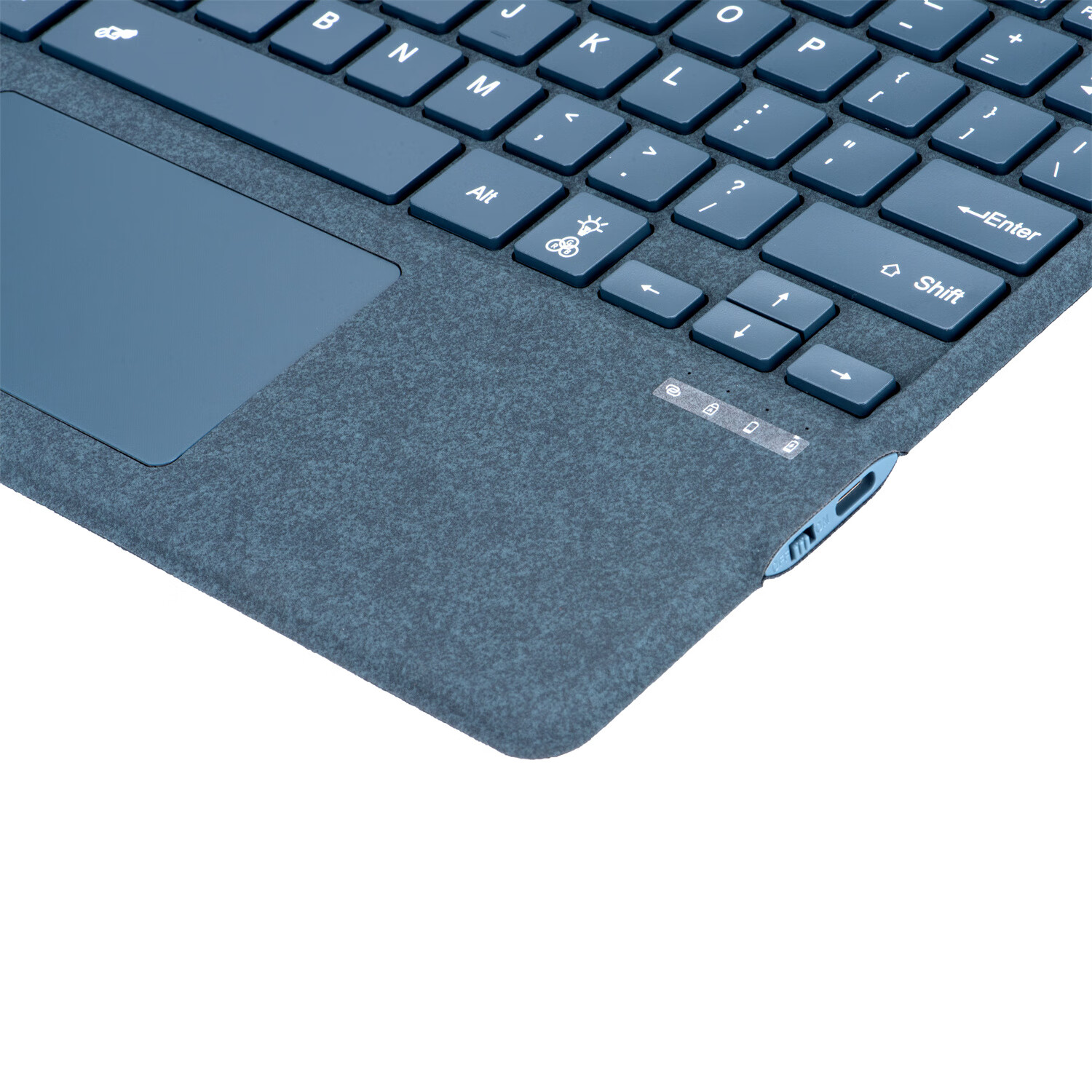 佐佑小子微软surface键盘 pro7+/6/5/4/3微软蓝牙键盘盖代平板保护套磁吸go4/go2/go3触控蓝牙键盘鼠标套装 pro3/4/5/6/7【灰沽蓝】键盘+鼠标