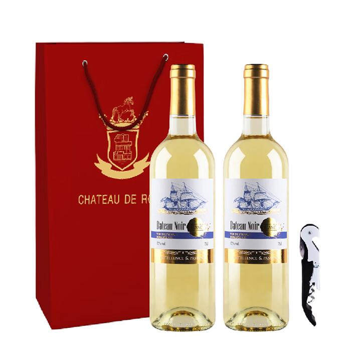 黑舰【黑舰】法国Roux家族原装原瓶进口 干白葡萄酒12度750ml*2瓶