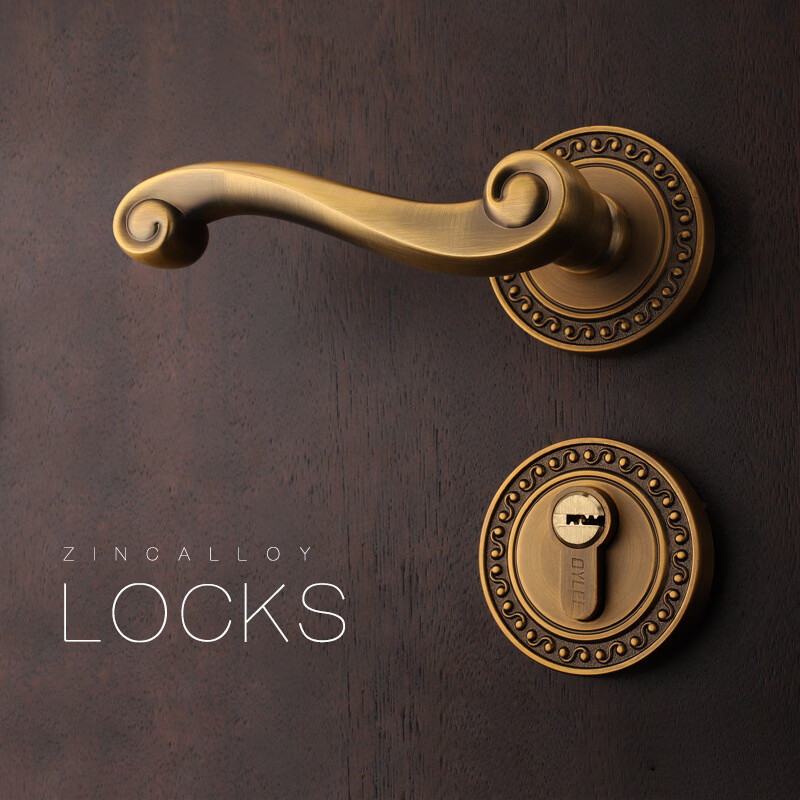 个个熊门锁室内轻音房间门锁卧室磁吸锁实木门把手分体锁通用锁具 泡