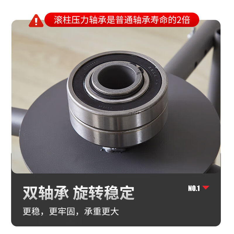 地暖放管器盘管地热盘地暖管架子阻尼双轴承pe管铺管神器加厚支架 红色双轴承+压杆+收纳包