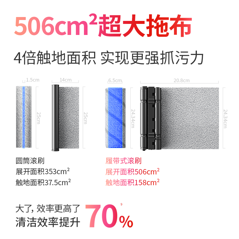 shark鲨客无线智能防缠绕履带式洗地机除菌吸拖一体机自清洁机E3