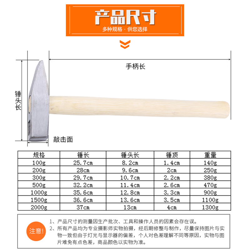 粉刷匠钳工锤小榔头小锤子钣金整形锤电焊工铁锤安全钳工迷你锤子 木
