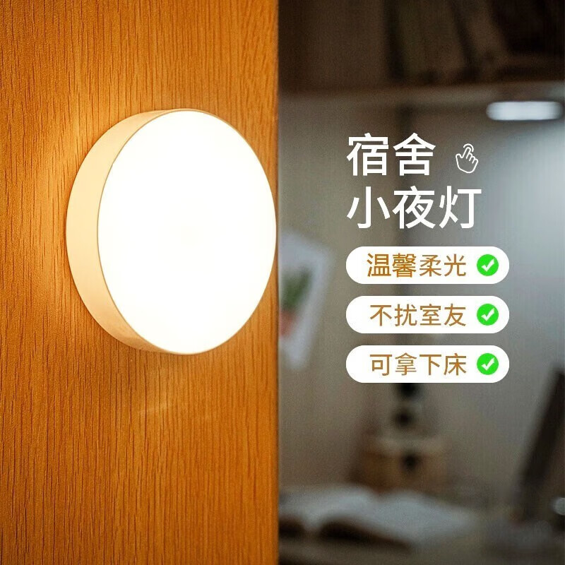 大九卫 led小夜灯夜间触摸感应灯不插电 宿舍充电夜灯 无线磁吸灯睡眠