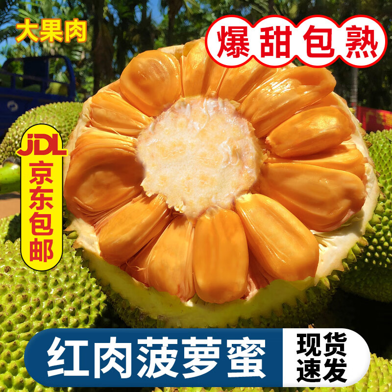 华味仙越南进口红肉菠萝蜜整个精选大果新鲜热带水果时令应季果蔬 红肉8-10斤整个怎么看?