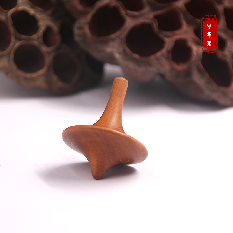 森忆枣木木质老式玩具怀旧冰噶儿童头老牛撵捻捻转冰上抽冰猴皮牛陀螺