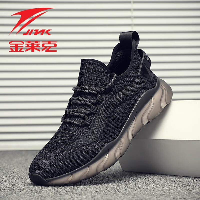 金莱克男士运动鞋休闲百搭2024夏季新款透气软底潮鞋飞织单网时尚椰子