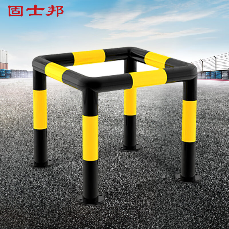 固士邦消防栓护栏四方消火栓保护架单层警示栏口字型隔离栏gs891