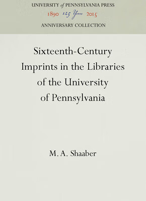 预订 sixteenth-century imprints in the libraries of the