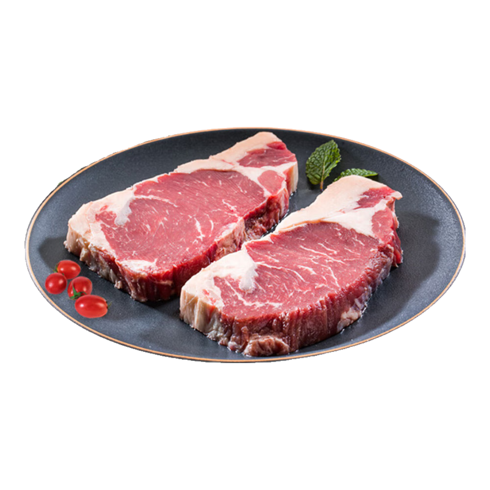 农夫好牛原切进口牛排澳洲西冷眼肉阿根廷谷饲板腱儿童家庭套餐 牛肉生鲜 原切双拼1200g（4眼肉+4西冷）