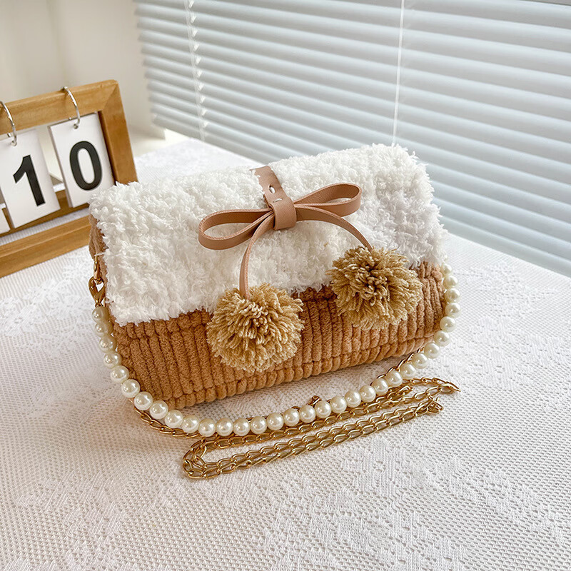 狮奥利兴【送视频教程】diy手工编织包包绒线网格材料包手缝自制ins送