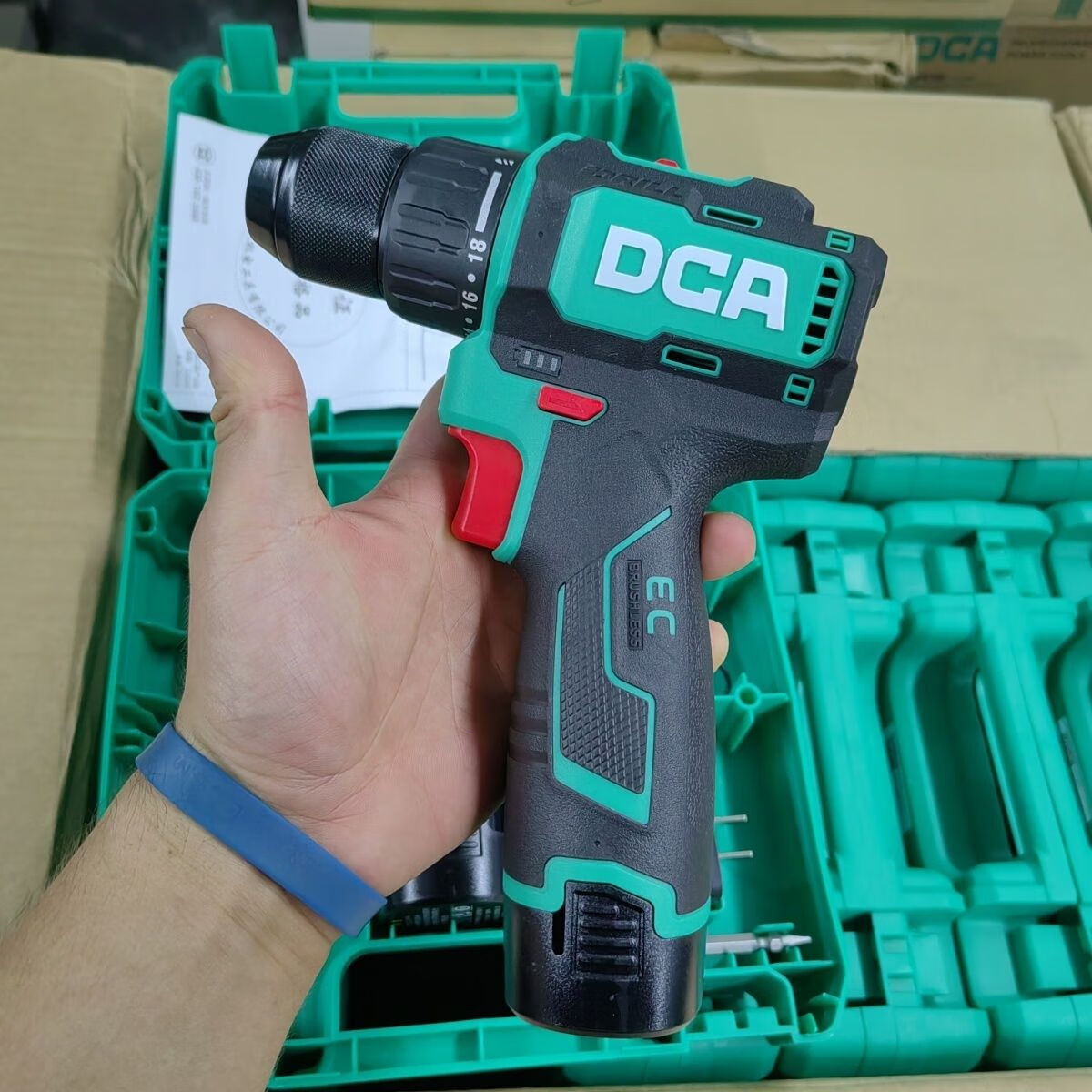 东成手电钻锂电充电钻dcjz09-10工业级电动螺丝刀正反转速起子机 dca