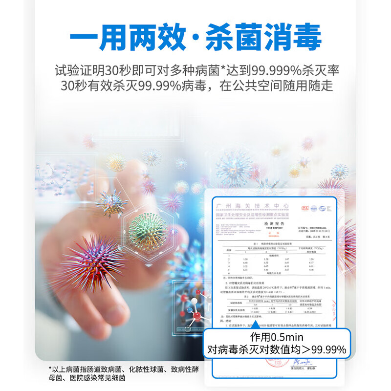 康必利速干免洗洗手液消毒液 75%酒精喷雾家用杀菌消毒速干消毒液猫狗 600ml*2瓶【速干手消毒液】