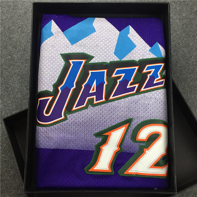 涂典刺绣爵士队斯托克顿球衣12号复古马龙32号球裤篮球服背心男女