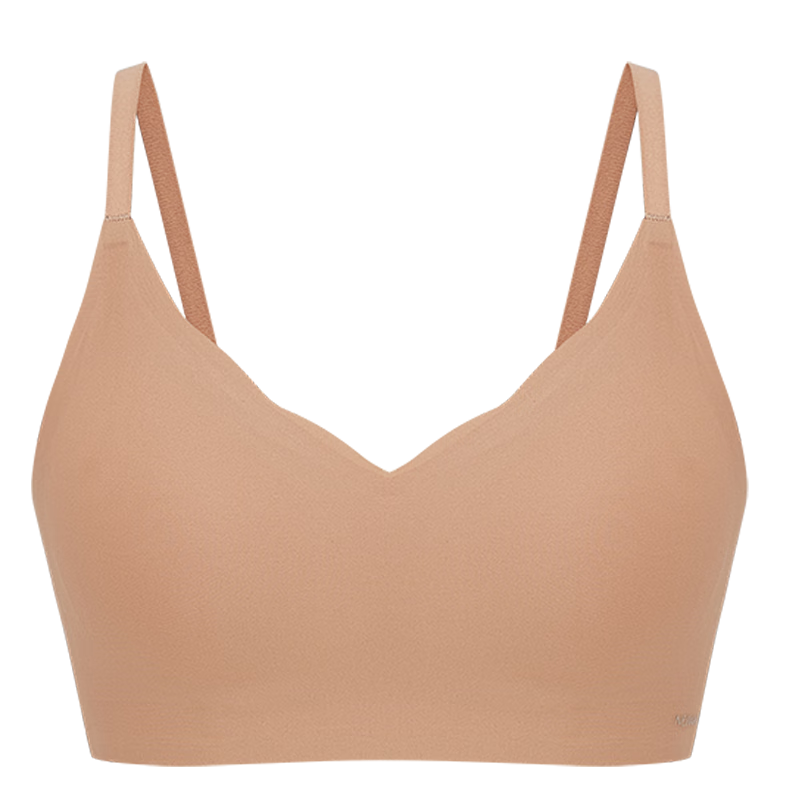 內(nèi)外橙標(biāo)張小婉同款抱抱粉底杯軟支撐文胸內(nèi)衣女固定杯無(wú)鋼圈承托圣誕 背心款-活力膚 (肉桂膚色/黃皮) L （L-XL）