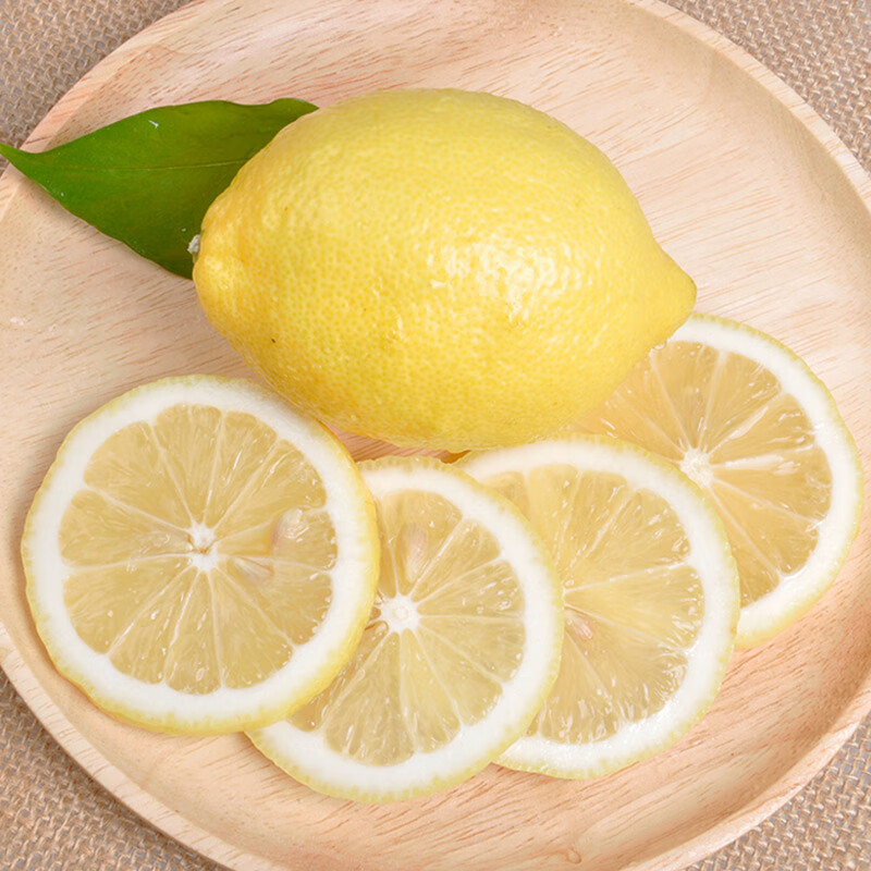 果迎鲜 黄柠檬 12颗 新鲜水果 四川柠檬 生鲜 单果50-80g