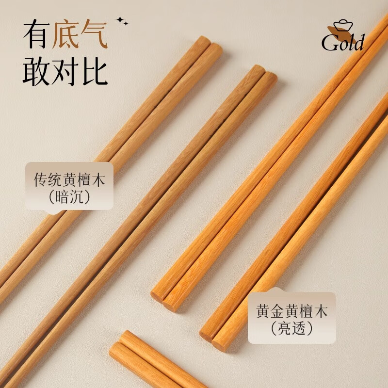 唐宗筷新款上上签高档抗菌黄檀木筷子木质家用不易发霉许愿筷祝福刻字 99.9%抗菌黄檀木筷 10双
